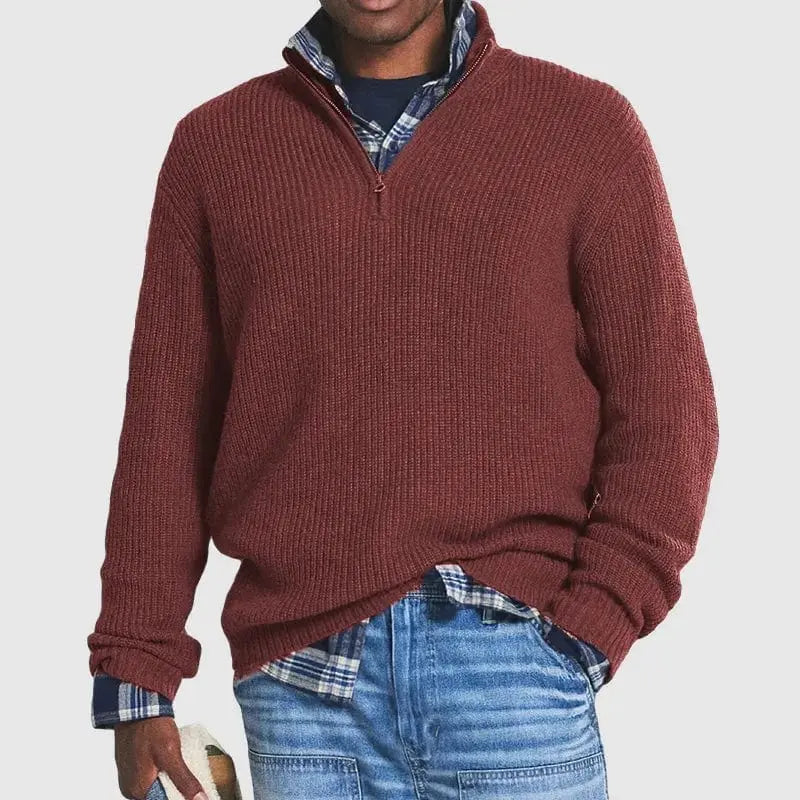 August™ | Pull Décontracté avec Fermeture Éclair - Montela