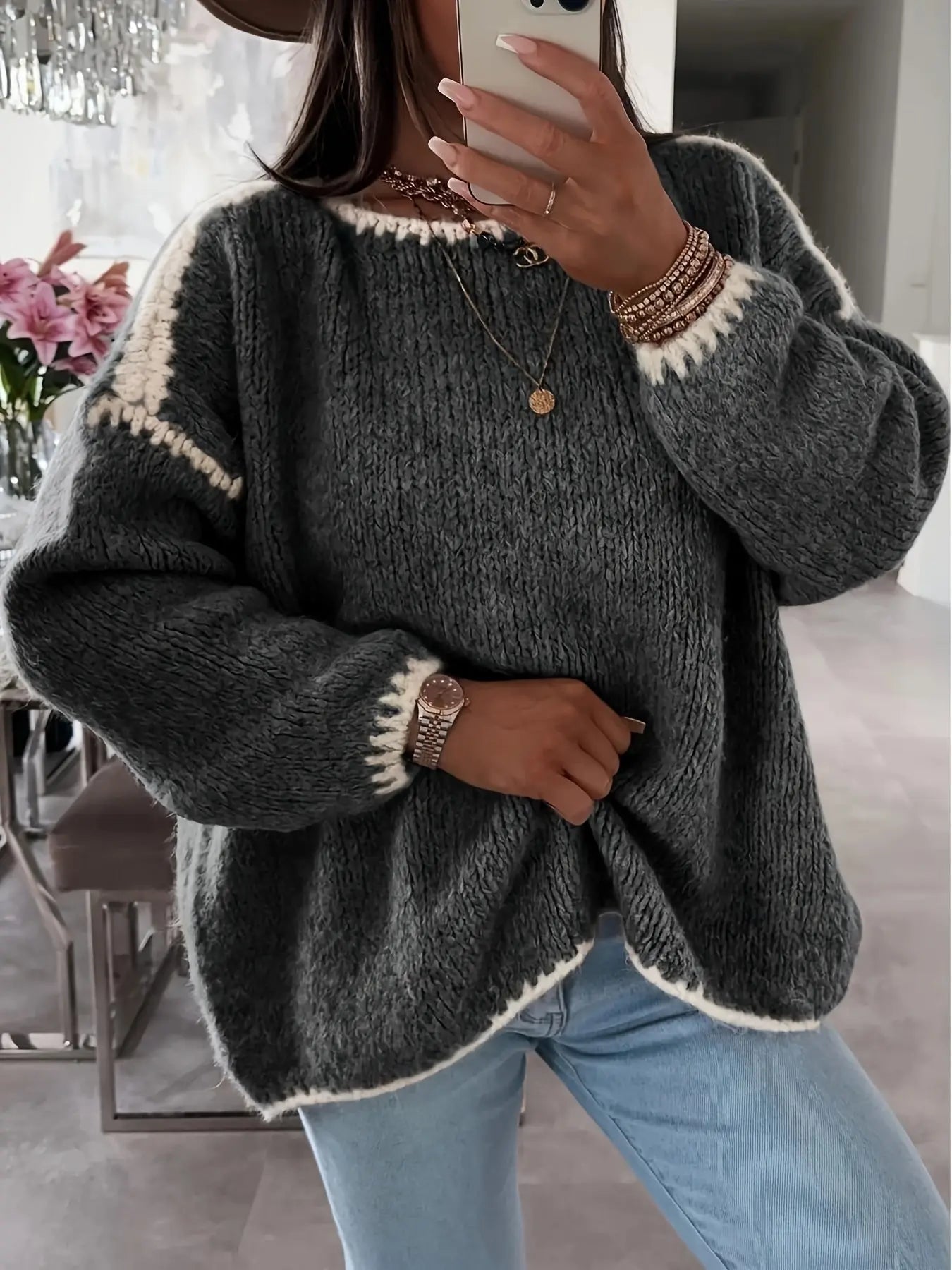 Clare™ | Pull en Maille à Épaules Dénudées - Montela