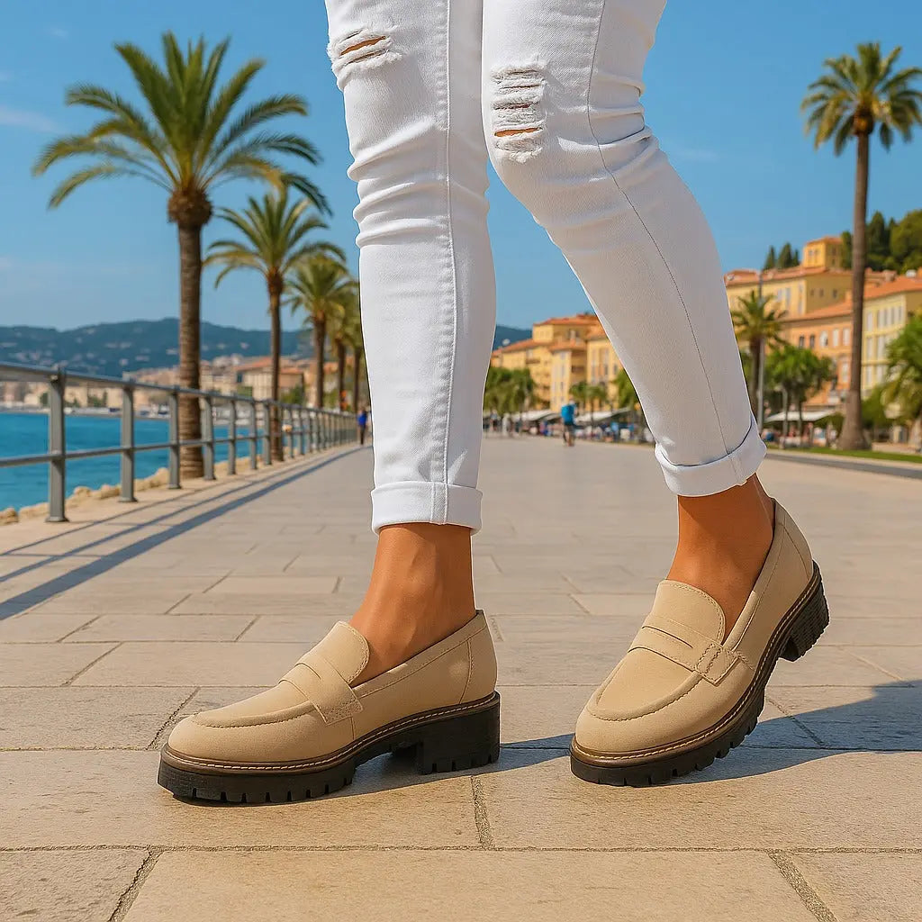 NADIA™ | Mocassins Intemporels en Daim