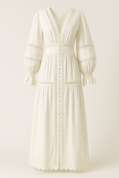 Yana™ | Robe Longue Printanière en Dentelle
