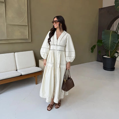 Yana™ | Robe Longue Printanière en Dentelle