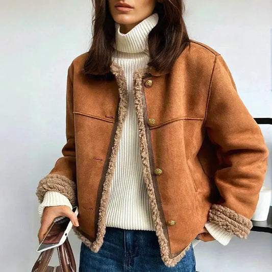 Rosalie™ – Veste Mi-Saison en Cuir d’Agneau - Montela