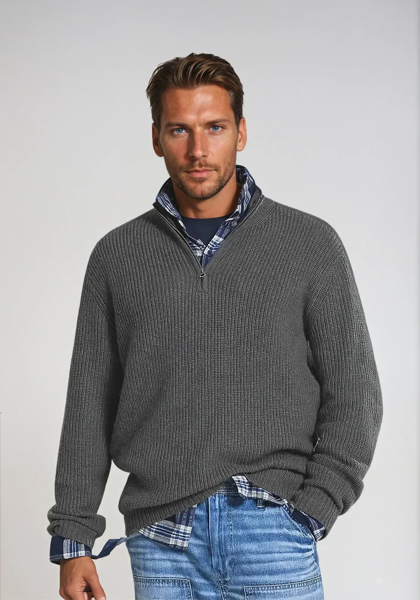 August™ | Pull Décontracté avec Fermeture Éclair - Montela